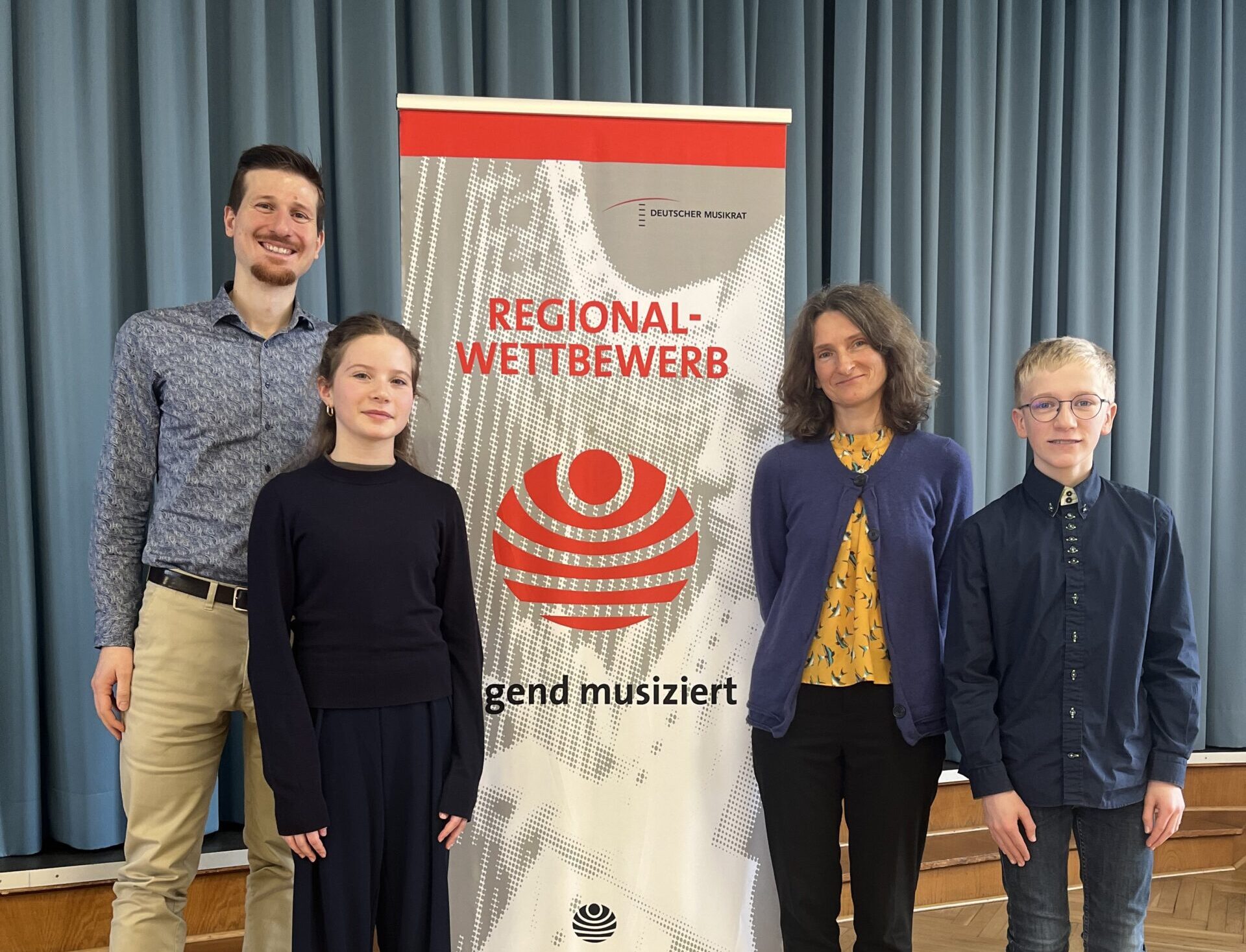Vier Teilnehmer des Regionalwettbewerb Jugend Musiziert